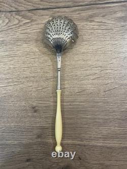 Antique solid silver sugar caster in old style