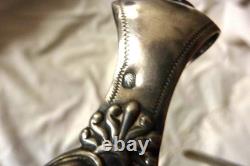 Antique solid silver sugar tongs, Vieillard hallmark, 19th century