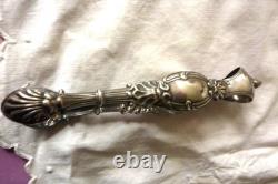 Antique solid silver sugar tongs, Vieillard hallmark, 19th century