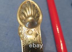 Antique solid silver sugar tongs with Vieillard hallmark, 19th century, 41 g