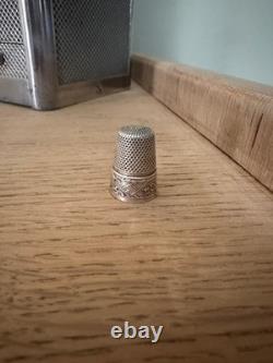 Antique solid silver thimble
