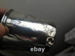 Antique solid silver tumbler, Minerva hallmark, weight 56 g