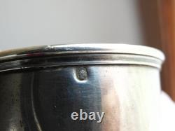 Antique solid silver tumbler, Minerva hallmark, weight 56 g