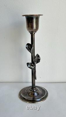 Antique sterling silver 800 candlestick Italy the Gemma calla lily Antique sterling silver 800 candlestick Italy the Gemma calla lily