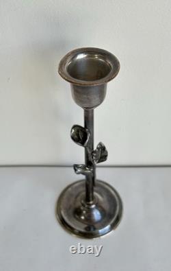 Antique sterling silver 800 candlestick Italy the Gemma calla lily Antique sterling silver 800 candlestick Italy the Gemma calla lily