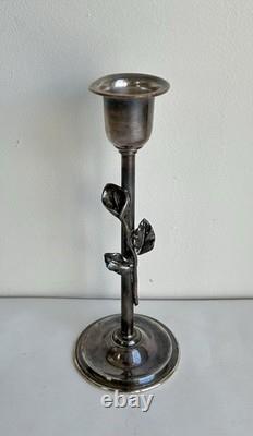 Antique sterling silver 800 candlestick Italy the Gemma calla lily Antique sterling silver 800 candlestick Italy the Gemma calla lily