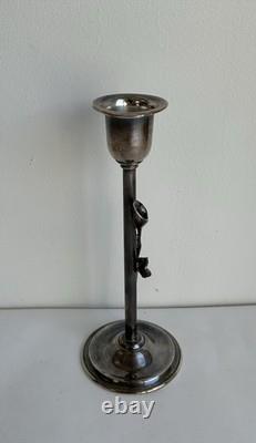 Antique sterling silver 800 candlestick Italy the Gemma calla lily Antique sterling silver 800 candlestick Italy the Gemma calla lily