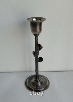 Antique sterling silver 800 candlestick Italy the Gemma calla lily Antique sterling silver 800 candlestick Italy the Gemma calla lily