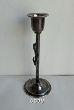 Antique sterling silver 800 candlestick Italy the Gemma calla lily Antique sterling silver 800 candlestick Italy the Gemma calla lily