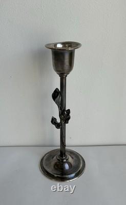 Antique sterling silver 800 candlestick Italy the Gemma calla lily Antique sterling silver 800 candlestick Italy the Gemma calla lily