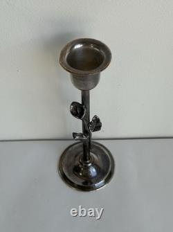 Antique sterling silver 800 candlestick Italy the Gemma calla lily Antique sterling silver 800 candlestick Italy the Gemma calla lily