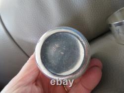 Antique sterling silver beaker and napkin ring with swan decoration, Barrier, 98 g