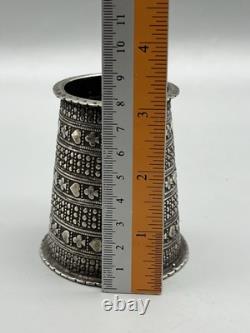 Antique sterling silver bracelet, vintage style 157 grams Sindhi Pakistan 1950