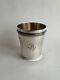 Antique Sterling Silver Goblet With Art Deco Ribbon Decoration, Minerva Mark