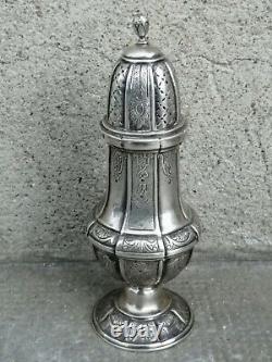 Antique sugar caster silver solid hallmark