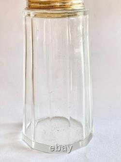 Antique sugar shaker with solid silver mount and cut crystal, weight 193.8 g