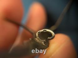 Antique swallow bird brooch white pearl French work silver 800