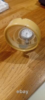 Antique women's watch stamped solid silver, dial pattern with gold hands