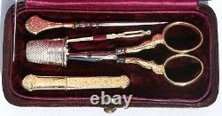 Argent Vermeil Old Sewing Necessary Stitching Scissors Palais Royal