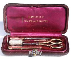 Argent Vermeil Old Sewing Necessary Stitching Scissors Palais Royal