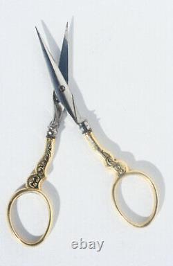 Argent Vermeil Old Sewing Necessary Stitching Scissors Palais Royal