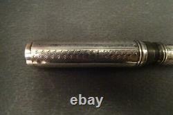 Art Deco Feather Pen A Pump Ancient Ebonite Silver Massive Waterman Bayard Psf