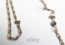 Art Deco Pendant Necklace Solid Silver + Rhinestone Necklace Antique Jewel