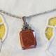 Art Deco Silver Necklace With Marcasites And Aventurine Glass, New Old Stock