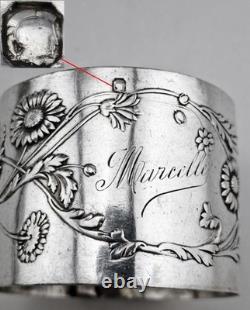 Art Nouveau Antique Solid Silver Napkin Ring, Minerva hallmark, 1st standard