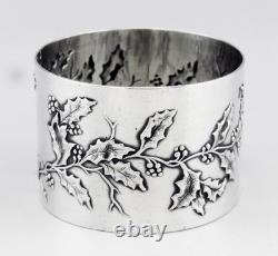 Art Nouveau Antique Solid Silver Napkin Ring, Minerva hallmark, early 20th century, 39.2 g