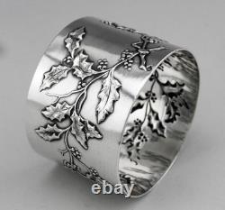 Art Nouveau Antique Solid Silver Napkin Ring, Minerva hallmark, early 20th century, 39.2 g