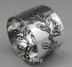 Art Nouveau Antique Solid Silver Napkin Ring, Minerva hallmark, early 20th century, 39.2 g