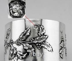 Art Nouveau Antique Solid Silver Napkin Ring, Minerva hallmark, early 20th century, 39.2 g