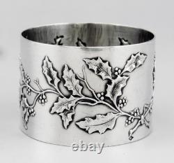 Art Nouveau Antique Solid Silver Napkin Ring, Minerva hallmark, early 20th century, 39.2 g