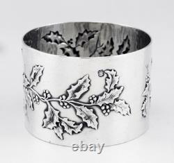 Art Nouveau Antique Solid Silver Napkin Ring, Minerva hallmark, early 20th century, 39.2 g