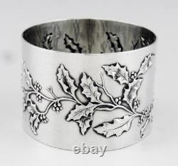 Art Nouveau Antique Solid Silver Napkin Ring, Minerva hallmark, early 20th century, 39.2 g