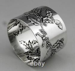 Art Nouveau Antique Solid Silver Napkin Ring, Minerva hallmark, early 20th century, 39.2 g