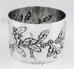 Art Nouveau Antique Solid Silver Napkin Ring, Minerva hallmark, early 20th century, 39.2 g