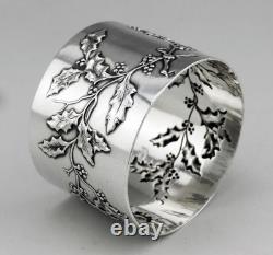 Art Nouveau Antique Solid Silver Napkin Ring, Minerva hallmark, early 20th century, 39.2 g