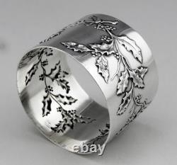 Art Nouveau Antique Solid Silver Napkin Ring, Minerva hallmark, early 20th century, 39.2 g