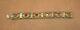 Beautiful Ancient Solid Silver And Vermeil Filigree Bracelet Set With Yellow Stones