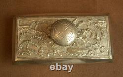BEAUTIFUL ANTIQUE SOLID SILVER OFFICE NECESSARY CHINA INDOCHINA EARLY 20th CENTURY