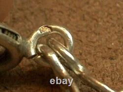 BEAUTIFUL IMPORTANT OLD SOLID SILVER LONG NECKLACE WITH LOVELY LINKS 140cm