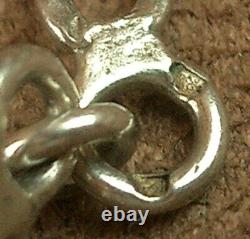 BEAUTIFUL IMPORTANT OLD SOLID SILVER LONG NECKLACE WITH LOVELY LINKS 140cm