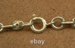 BEAUTIFUL IMPORTANT OLD SOLID SILVER SAUTOIR NECKLACE WITH BEAUTIFUL LINKS 143cm