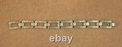 BEAUTIFUL OLD WIDE WOVEN SILVER SOLID BRACELET HEAVY WEIGHT 71g