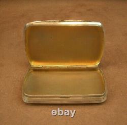 BEAUTIFUL VINTAGE SOLID SILVER AND ENAMEL SNUFFBOX FROM THE 19th CENTURY