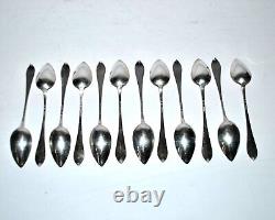 BUTTNER Lot of 12 antique silver coffee spoons 800 120g 19th century ALSACE