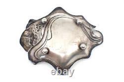 Baguier Empty Old Pocket In Solid Silver 800 Art Nouveau 1900