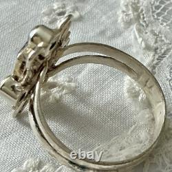 Beautiful Amethyst, Pearl, Solid Silver, Stunning Antique Ring